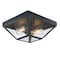 Westinghouse Fixture Ceiling Outdr Flush-Mount 60W 2-Light Wyndham 12In Txt, Black Clear Sd Glass 6114300 - alternate 1